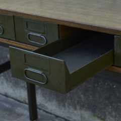 table drawer, table with drawers, custom built table, furniture, table, hand made table, custom built furniture, custom fabrication, metalwork